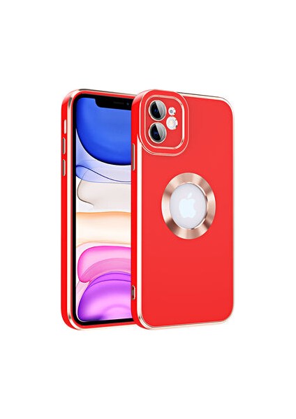 iPhone 12 Kılıf Logo Detaylı Şık ve Parlak Kongo Kapak
