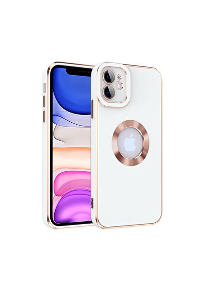 iPhone 12 Kılıf Logo Detaylı Şık ve Parlak Kongo Kapak