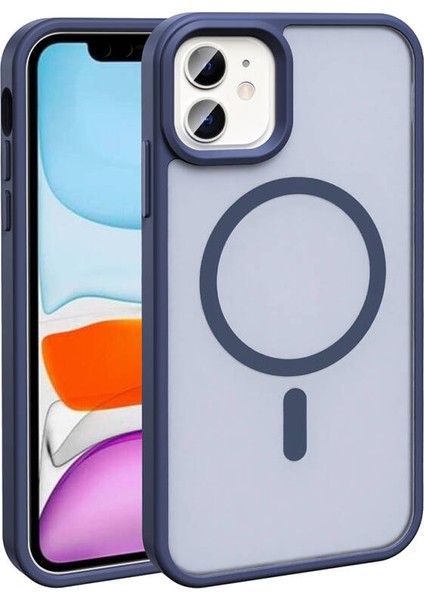 iPhone 11 Kılıf Magsafe Şarj Özellikli Mat Arka Yüzey Sio Premium Kapak