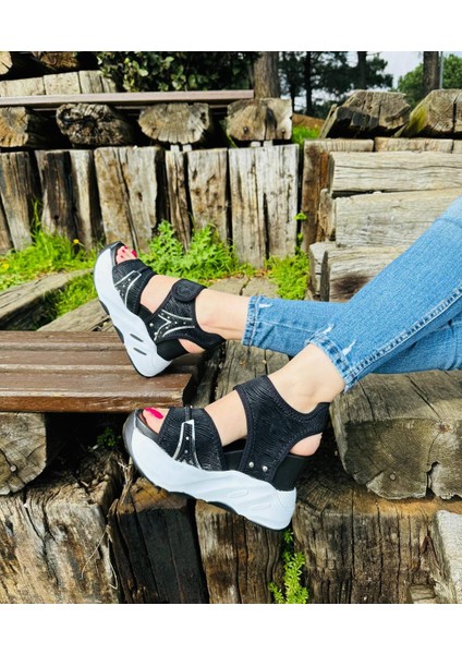Yüksek Topuklu Kadın Spor Sandalet Yükseklik [9] cm