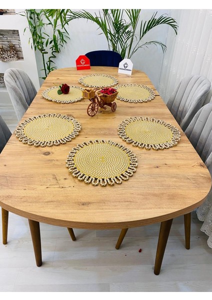 Jüt Hasır Amerikan Servis Supla 6 Parça