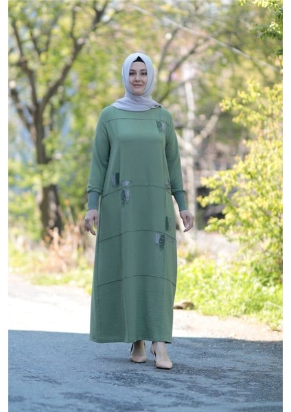 Büyük Beden Sim Detay Ribanalı Elbise modelleri