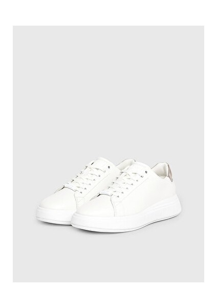 Cupsole Bağcıklı Deri Sneaker