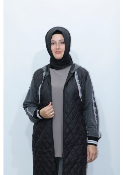 Büyük Beden Cepli Önü Kapitone Fermuarlı Ikili Takım