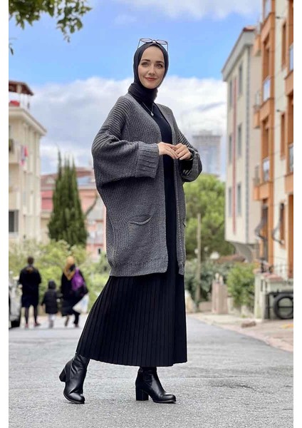 Moda Çizgi Triko Hırka