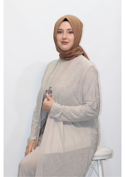 Büyük Beden Jakar Venezia Kolyeli Ceketli Elbise Ikili Takım fiyatları