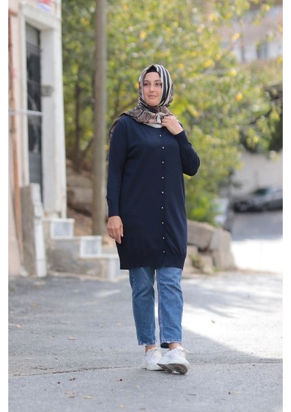Merserize Soğuk Rayon Iplik Perfect Düğmeli Kısa Hırka Triko Giy Çık