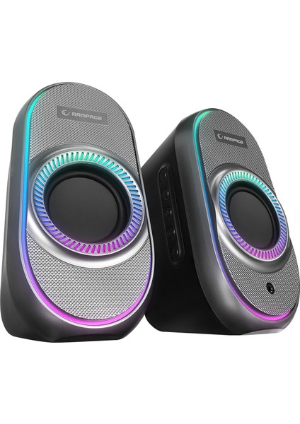 Rms-X3 2.0 6W Bluetooth Özellikli Siyah Multimedia Rgb Işıklı Gaming USB Speaker