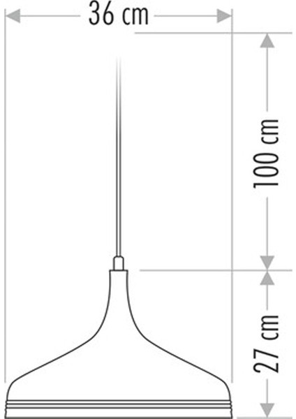 Dekoratif Sarkıt Armatür (Siyah+Sarı DUY+36CM) CT-8103