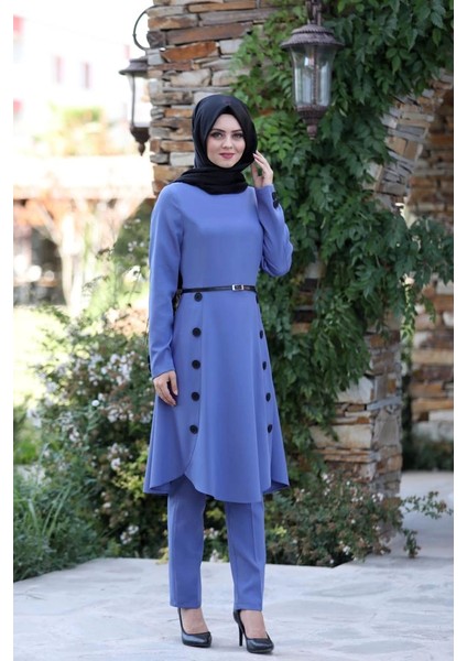 Pileli Takım Elbise MC0035 Indigo
