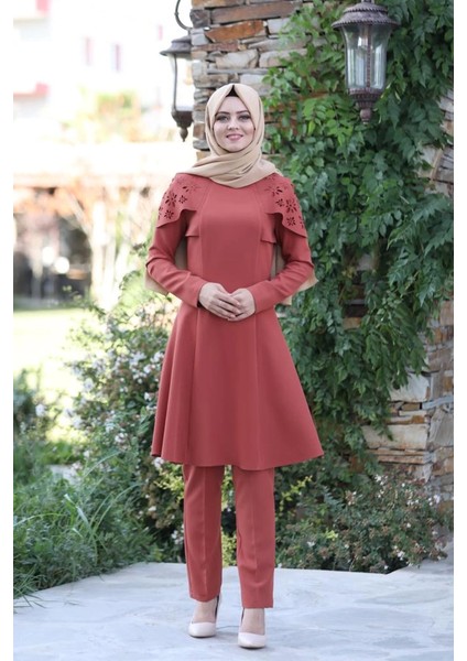 Pelerinli Takım Elbise MC0034 Kiremit