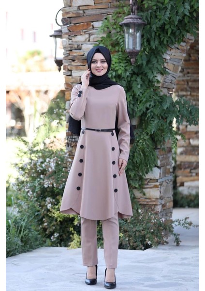 Pileli Takım Elbise MC0035 Pudra fiyatları