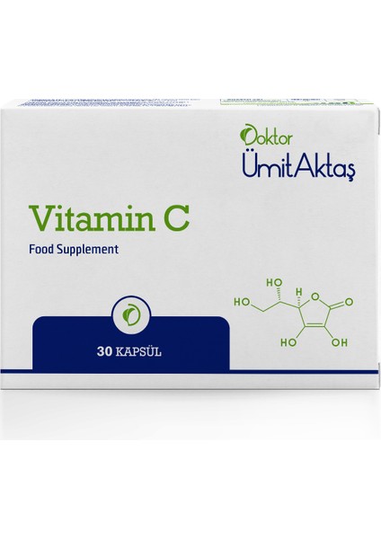 Dr. Ümit Aktaş Vitamin C - Bitkisel Okside Olmayan 30 Kapsül