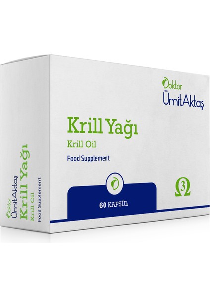 Dr. Ümit Aktaş Krill Yağı - 500MG - Kolin ve Astaksantin Içeren Okside Olmayan 60 Kapsül