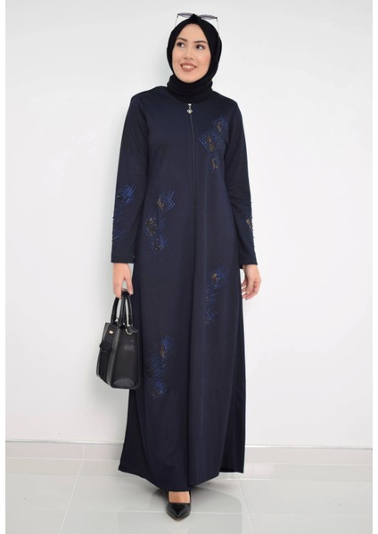 Nakışlı Ferace Mdc 2031 Lacivert