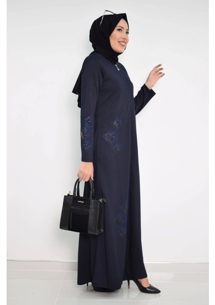 Nakışlı Ferace Mdc 2031 Lacivert modelleri