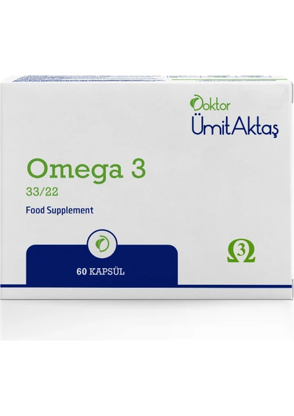 Dr. Ümit Aktaş Omega 3 - Balık Yağı - Okside Olmayan 60 Kapsül