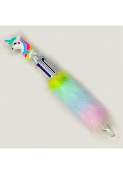 Tüy Yumağı Unicorn 6 Renk Yazan Kalem