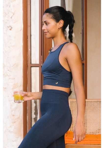 Vella Racerback Konfor Sport Bra Lacivert