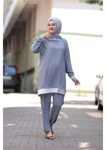 Zey&Ka Butik Klasic Dubai Tunik Pantolon Ikili Takım