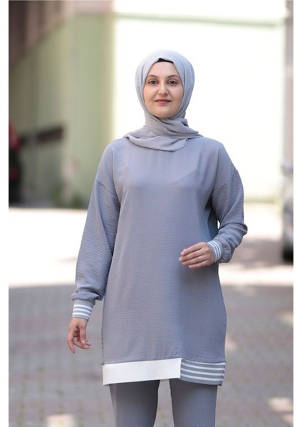 Zey&Ka Butik Klasic Dubai Tunik Pantolon Ikili Takım