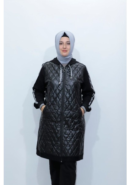 Büyük Beden Cepli Önü Kapitone Fermuarlı Ikili Takım fırsatları