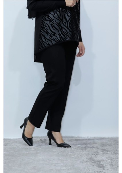 Büyük Beden Puntorama Çelik Örgü Pantolon