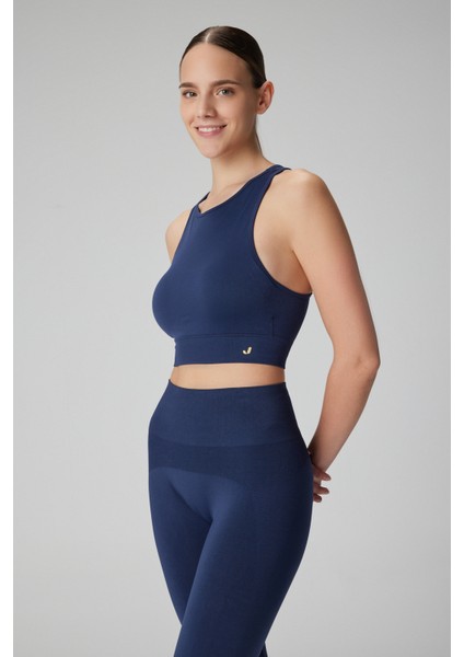 Vella Racerback Konfor Sport Bra Lacivert