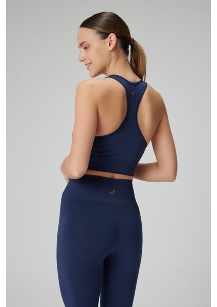 Vella Racerback Konfor Sport Bra Lacivert