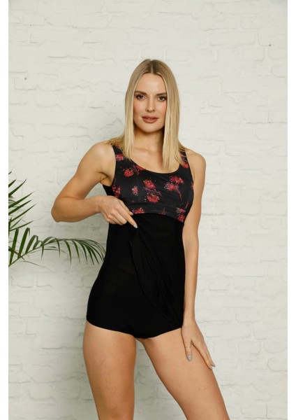 Şortlu Likralı Elbise Tesettür Mayo 28184 modelleri