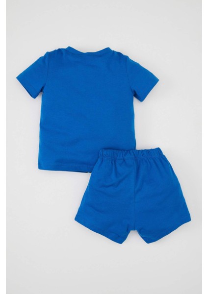 Erkek Bebek Pijama Takımı Superman Penye Kısa Kollu Üst Şort C5204A524HS