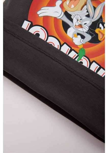 Erkek Bebek 2'li Takım Looney Tunes Penye Kısa Kollu Tişört Şort C5917A524SM