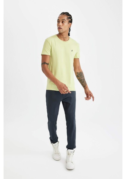 Fit Jogger Eşofman Altı Slim Fit Dar Kesim Skuba Dalgıç Kumaş Beli Bağcıklı Lastikli Paça Cepli A6965AX24AU