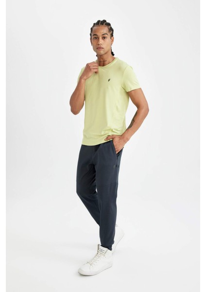 Fit Jogger Eşofman Altı Slim Fit Dar Kesim Skuba Dalgıç Kumaş Beli Bağcıklı Lastikli Paça Cepli A6965AX24AU