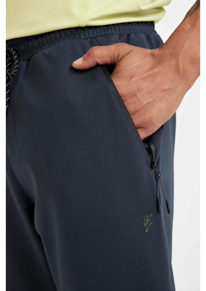 Fit Jogger Eşofman Altı Slim Fit Dar Kesim Skuba Dalgıç Kumaş Beli Bağcıklı Lastikli Paça Cepli A6965AX24AU