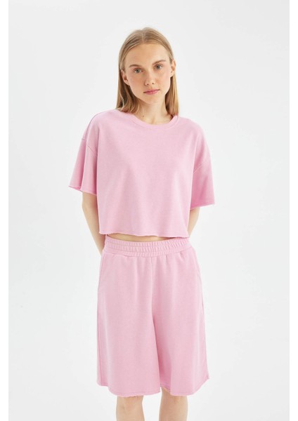 Coool Loose Fit Kalın Basic Düz Kısa Kollu Tişört D1179AX24SM modelleri