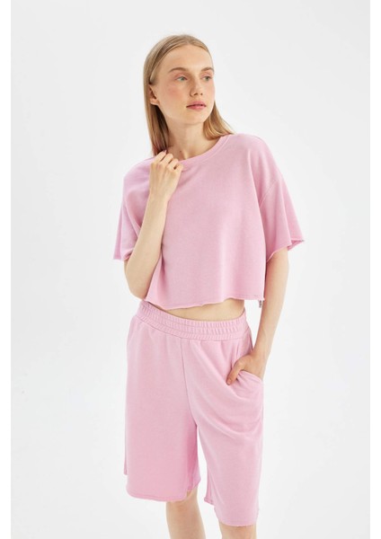 Coool Loose Fit Kalın Basic Düz Kısa Kollu Tişört D1179AX24SM fırsatları