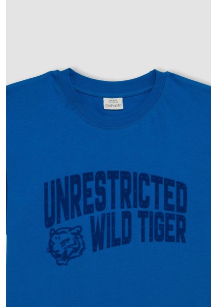 Erkek Çocuk Bisiklet Yaka Baskılı Kısa Kollu Tişört D2225A824HS fiyatları