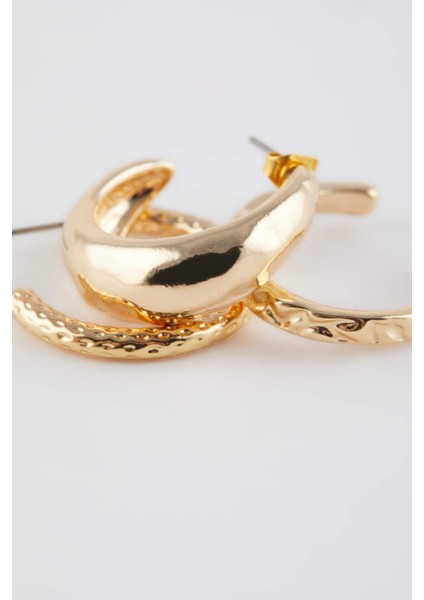 Kadın 3'lü Halka Gold Küpe C6474AXNS modelleri