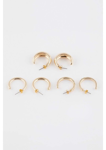 Kadın 3'lü Halka Gold Küpe C6474AXNS fırsatları