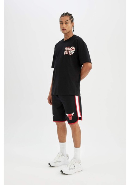 Fit NBA Chicago Bulls Standart Fit Kısa Paça Şort A3822AX24SM