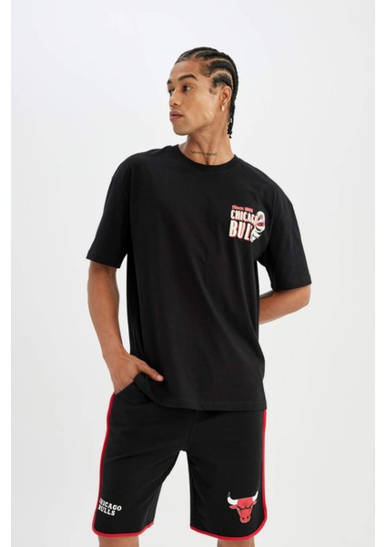 Fit NBA Chicago Bulls Standart Fit Kısa Paça Şort A3822AX24SM