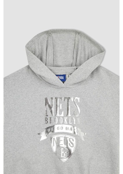 Kız Çocuk NBA Brooklyn Nets Kolsuz Kapüşonlu Sweatshirt Z4757A623SP