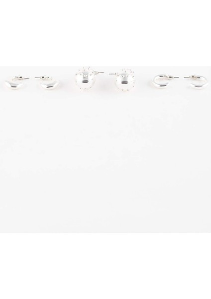 Kadın 3'lü Silver Küpe C7106AXNS