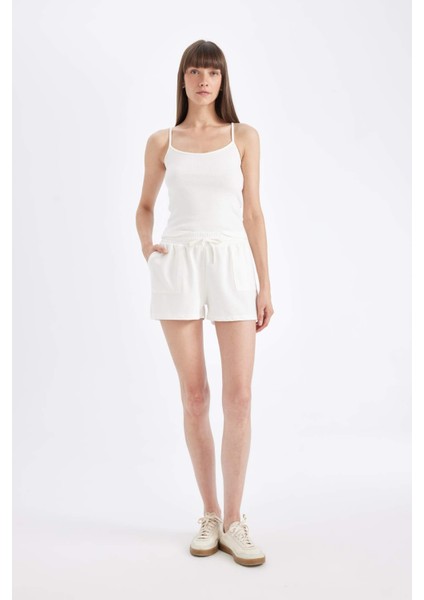 Regular Fit Yuvarlak Yaka Fitilli Kaşkorse Basic Atlet D3326AX24SM