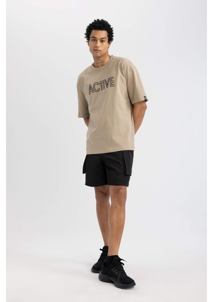 Fit Oversize Geniş Kalıp Cepli Dokuma Şort C1530AX24SM