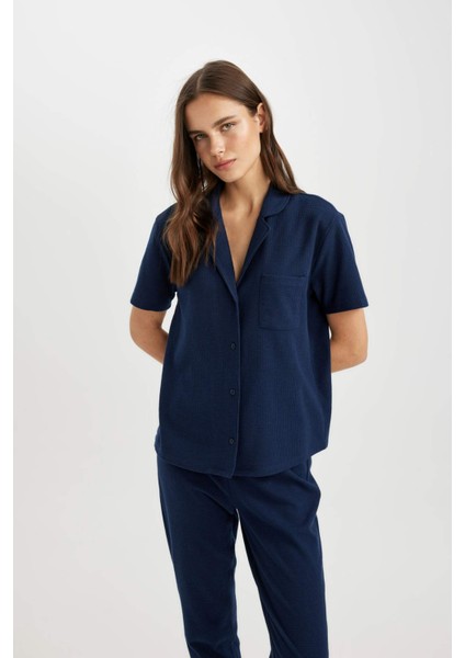 Kısa Kollu Pijama Üstü-Fall in Love B6189AX24SP