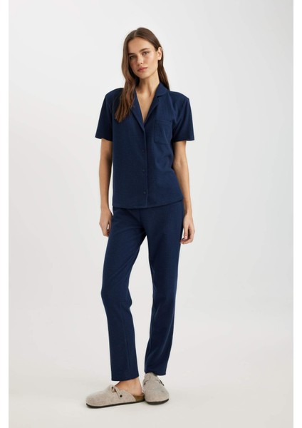 Kısa Kollu Pijama Üstü-Fall in Love B6189AX24SP