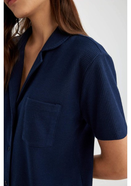 Kısa Kollu Pijama Üstü-Fall in Love B6189AX24SP