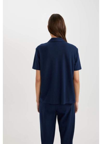 Kısa Kollu Pijama Üstü-Fall in Love B6189AX24SP